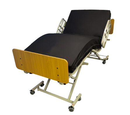 TRÖST STANDARD BED w/ HALF SIDE RAILS, 42” WIDE HEAD/FOOTBOARD
